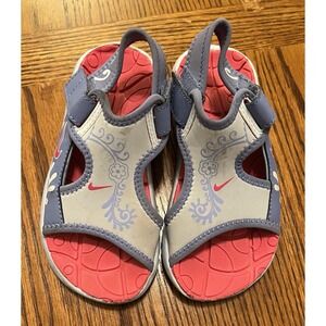 Nike Girls Purple And Pink Sunray Adjustable Sandals Size 11C